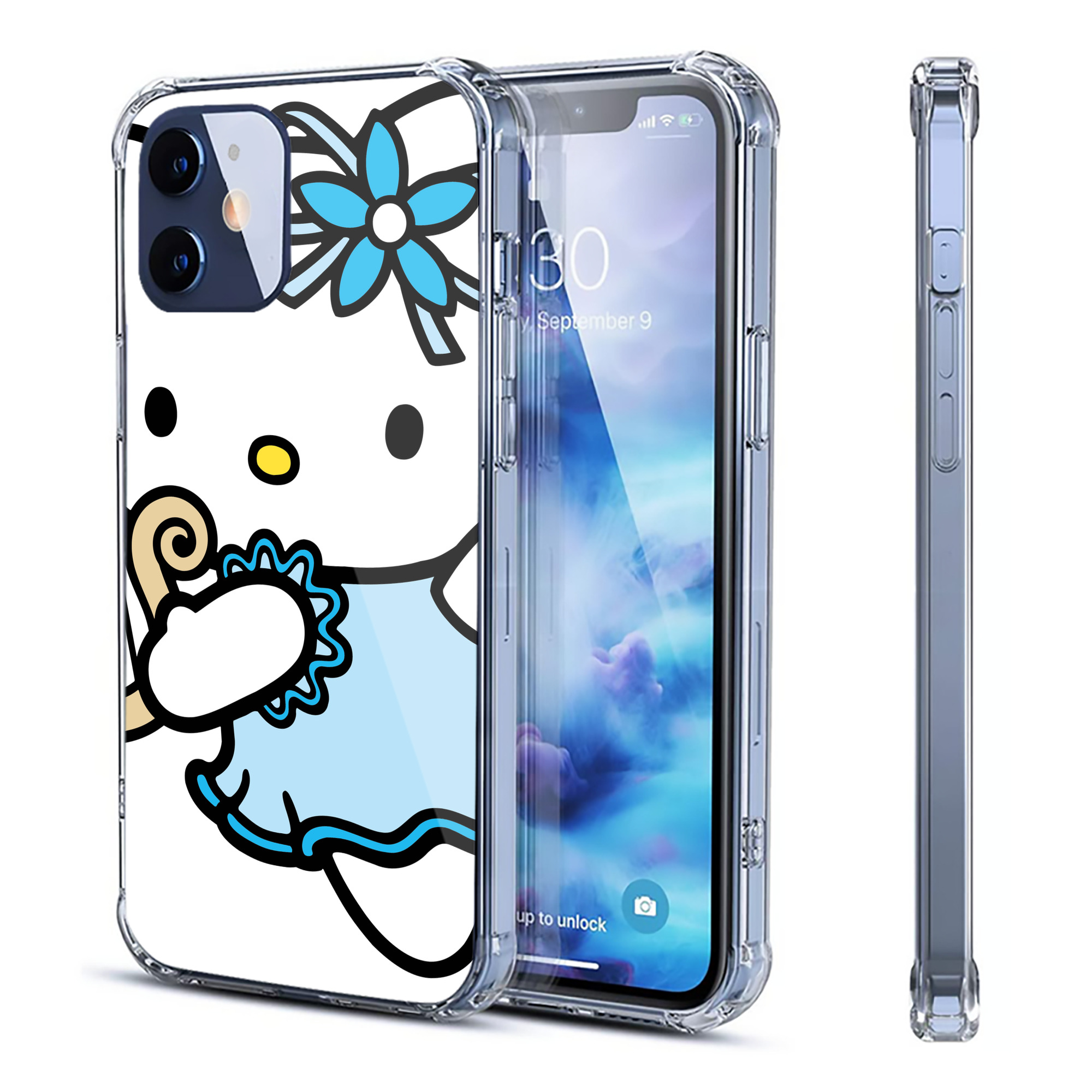 （画像用） Hello Kitty ハローキティ 【iPhone 12シリーズ対応】透明スマホケース（クリアソフトケース）